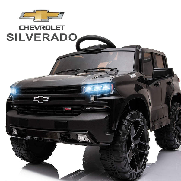 12V Silverado Electric Ride On Car Truck Safety Toy Music LED W/Remote Control