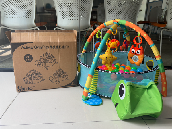 SMILIC Ocean Ball Pool Fitness Rack Play Mat Turtle
